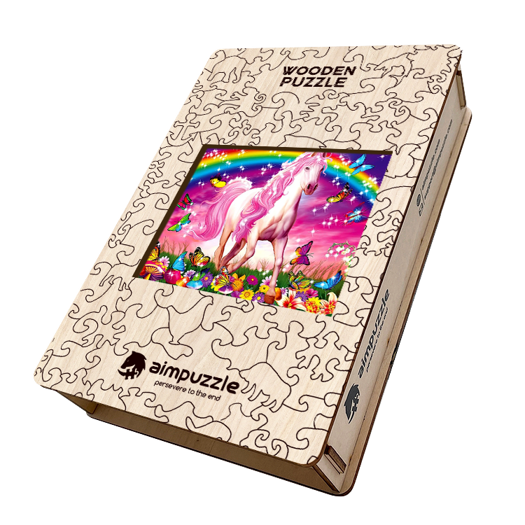 Rainbow Unicorn Wooden Jigsaw Puzzle - aimpuzzle