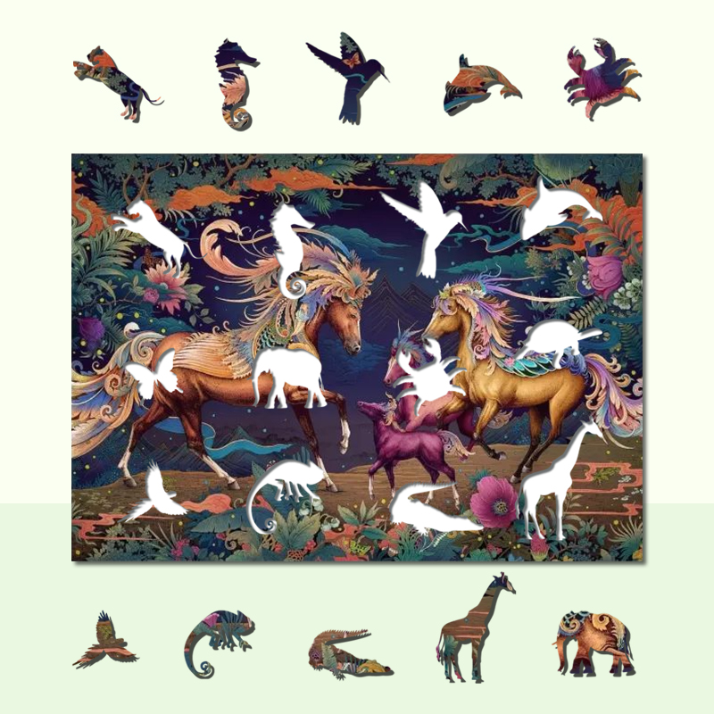 Flying Horse Wooden Jigsaw Puzzle - aimpuzzle