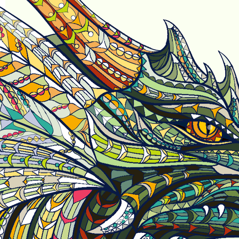 Green Dragon Wooden Jigsaw Puzzle - aimpuzzle