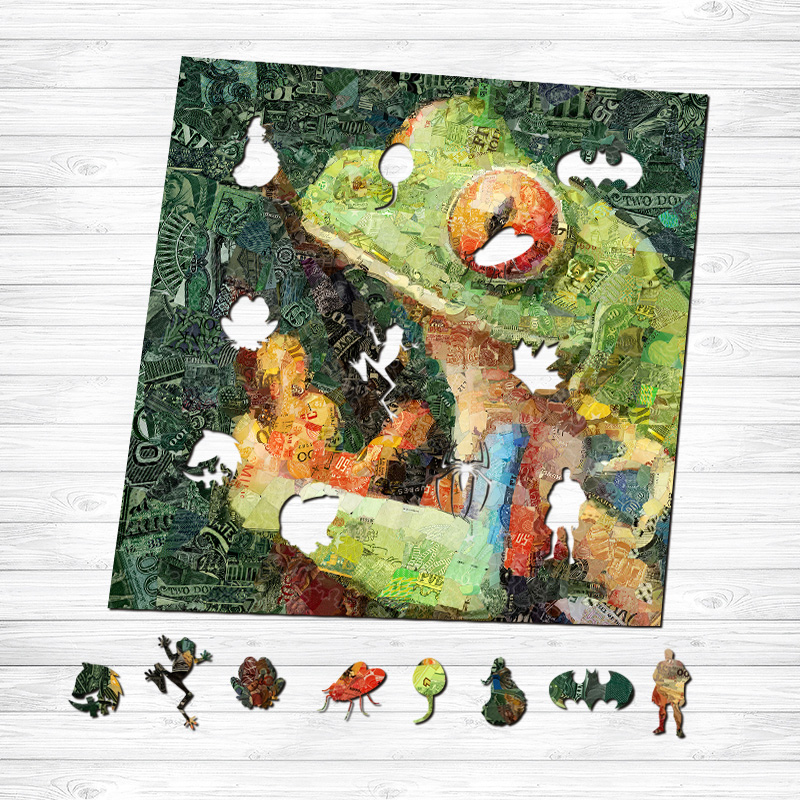 Money Frog Wooden Jigsaw Puzzle - aimpuzzle