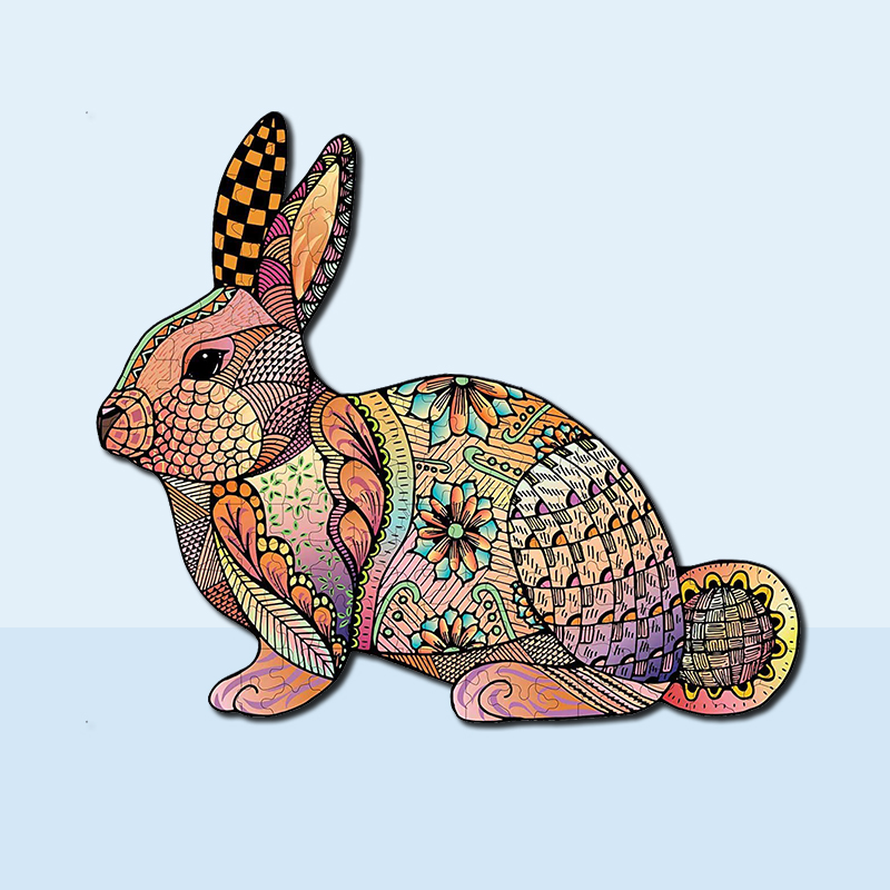 Cute Bunny Wooden Jigsaw Puzzle - aimpuzzle