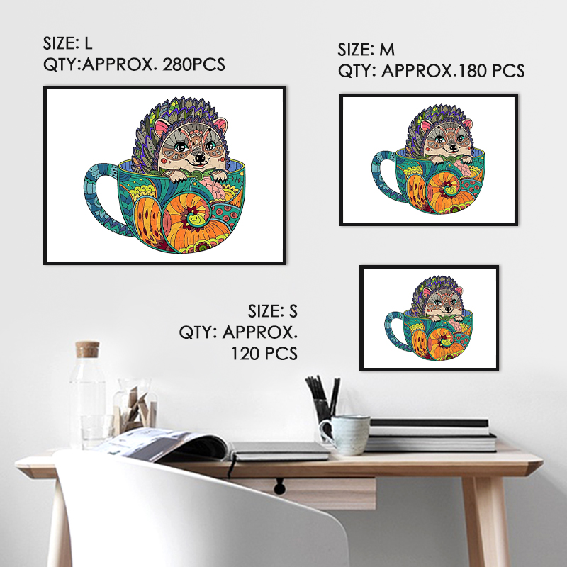 Hedgehog Wooden Jigsaw Puzzle - aimpuzzle