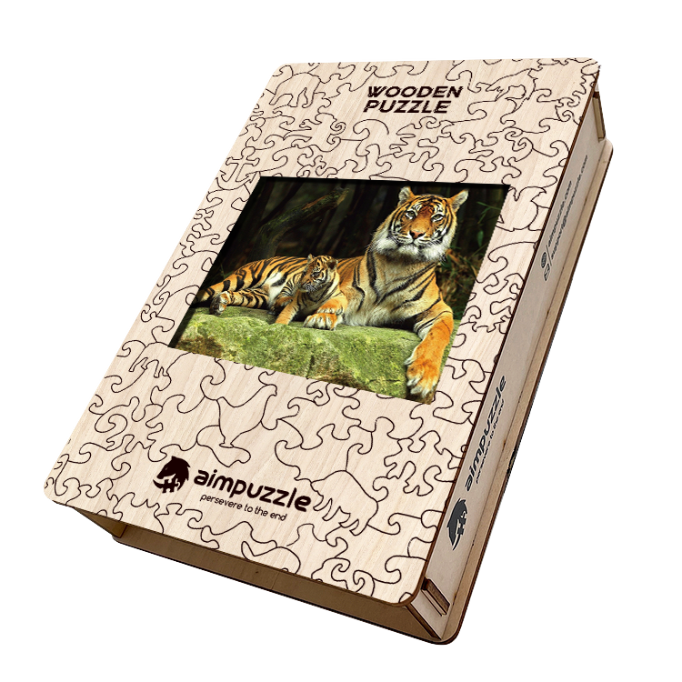 Tiger and Baby Wooden Jigsaw Puzzle - aimpuzzle