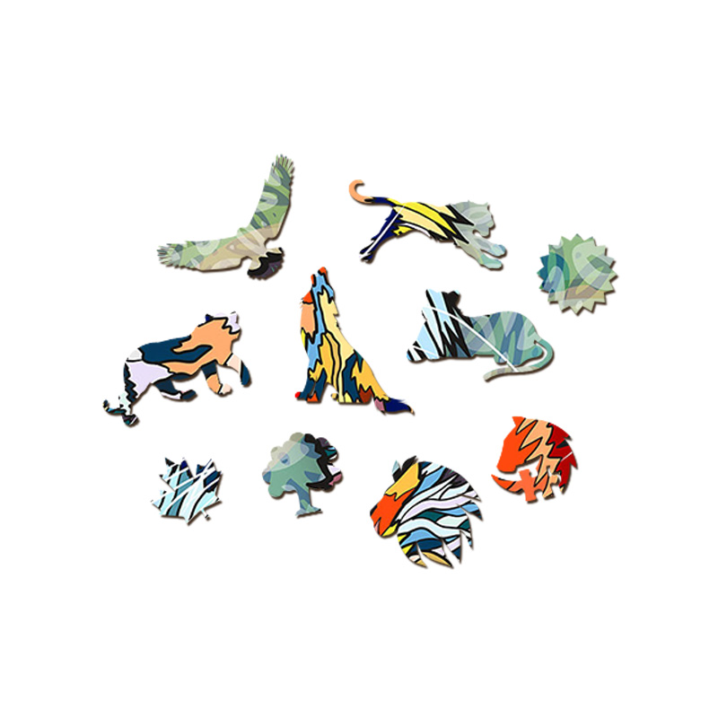 Colorful Tiger Wooden Jigsaw Puzzle - aimpuzzle