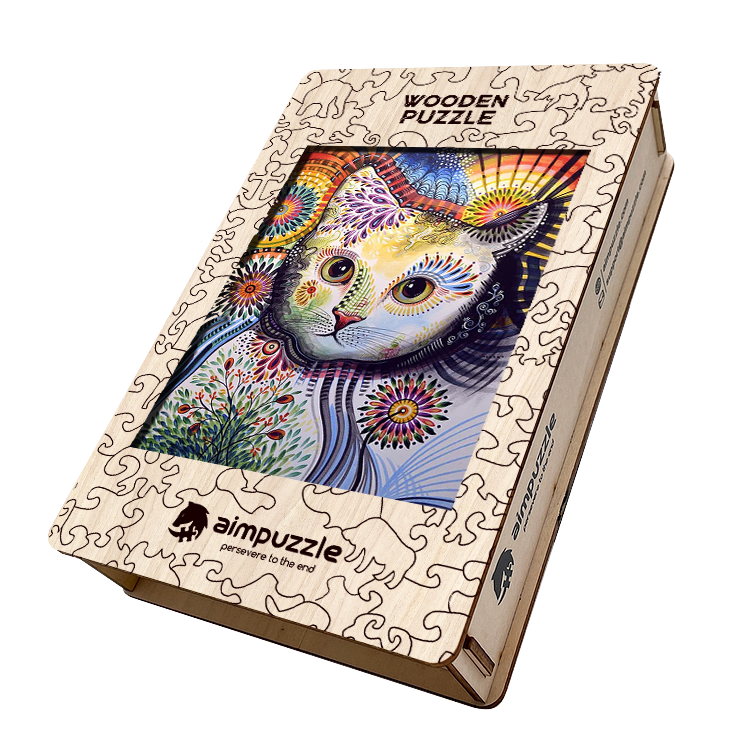 Big Eye Cat Wooden Jigsaw Puzzle - aimpuzzle