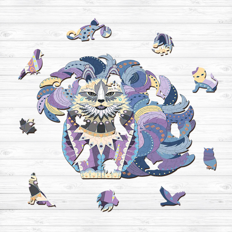 Nine Tails Cat Wooden Jigsaw Puzzle - aimpuzzle