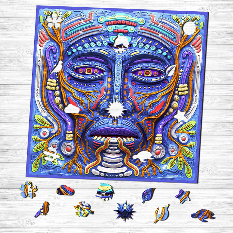 Mayan Statues Wooden Jigsaw Puzzle - aimpuzzle