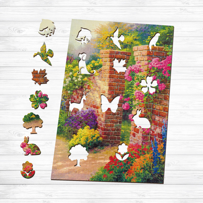 Rose Garden Wooden Jigsaw Puzzle - aimpuzzle