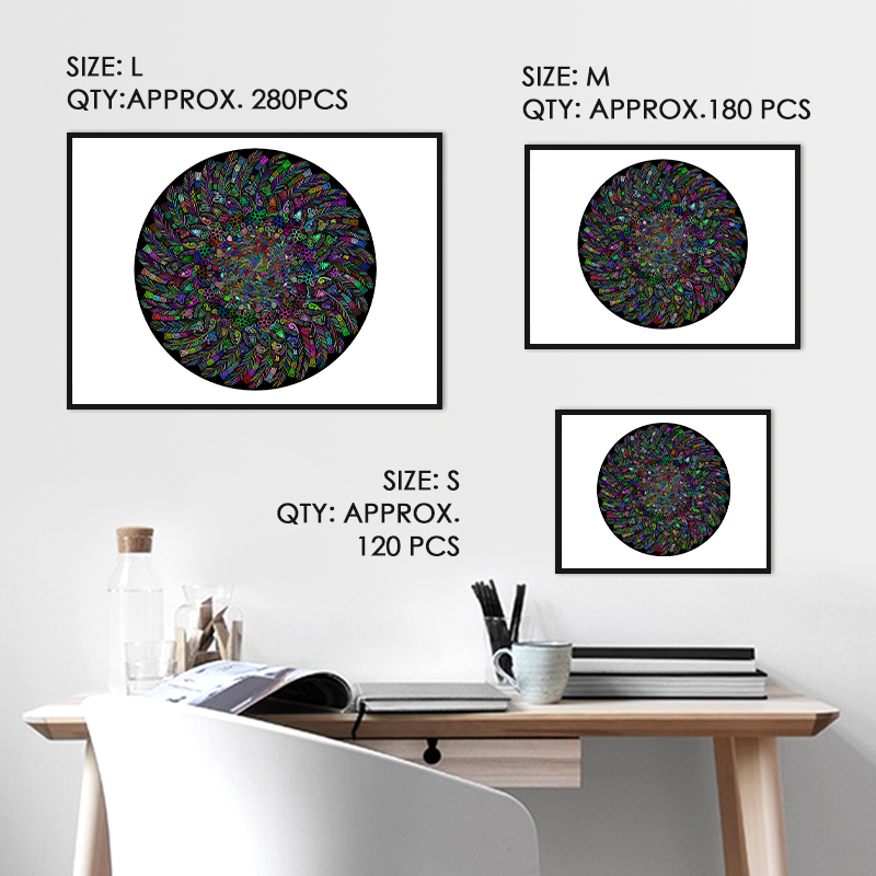 Infinite Feather Art Wooden Jigsaw Puzzle - aimpuzzle