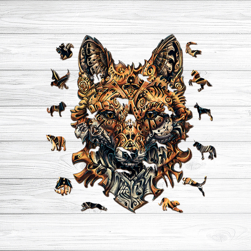 Fox Mask Wooden Jigsaw Puzzle - aimpuzzle