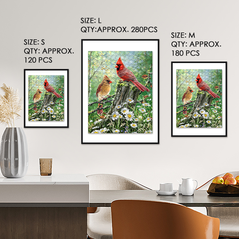 Cardinal Bird Wooden Jigsaw Puzzle - aimpuzzle