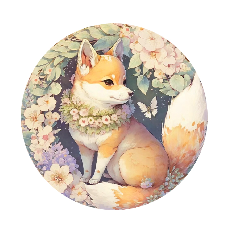 Blooming Flower and Fox Wooden Jigsaw Puzzle - aimpuzzle