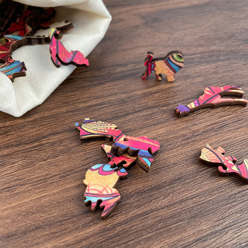 Red Rooster Wooden Jigsaw Puzzle - aimpuzzle