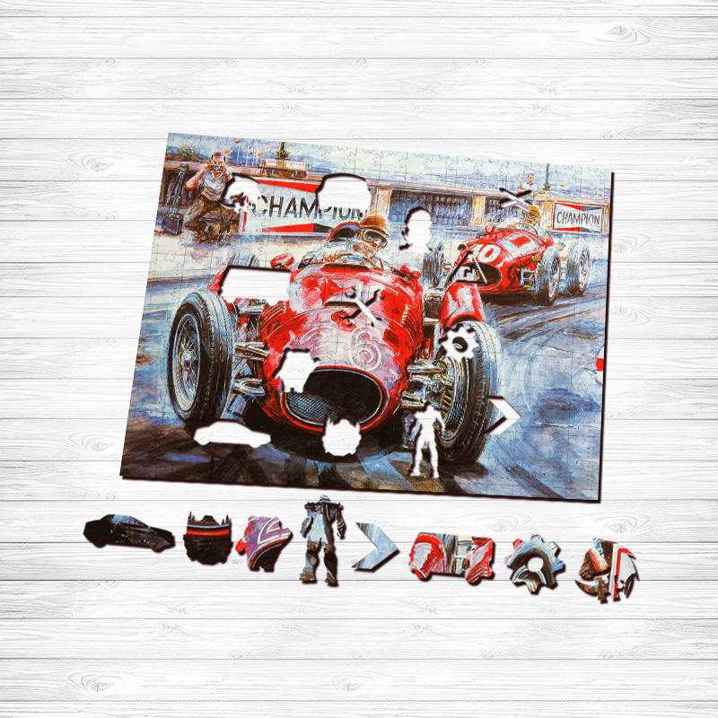 Racing Wooden Jigsaw Puzzle - aimpuzzle