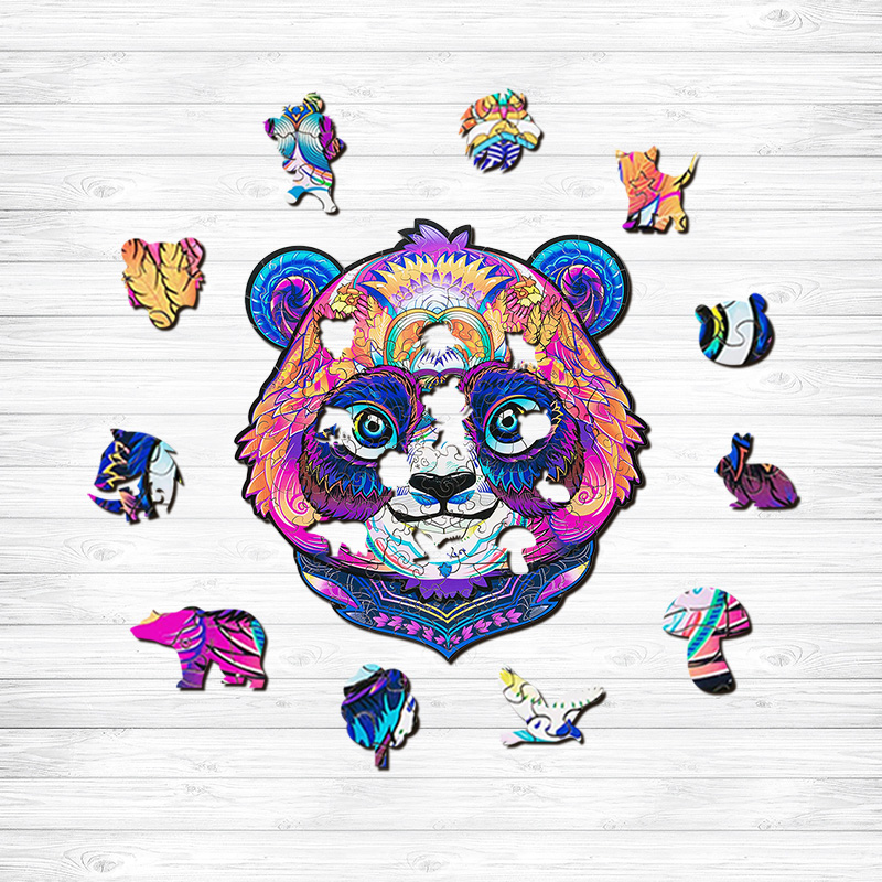 Cute Panda Wooden Jigsaw Puzzle - aimpuzzle
