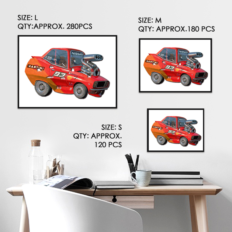 Cartoon car Wooden Jigsaw Puzzle - aimpuzzle