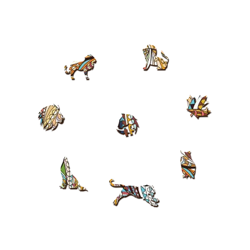 Tribal Lion Wooden Jigsaw Puzzle - aimpuzzle