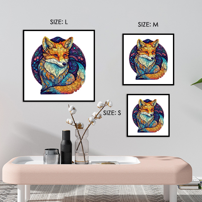 Purple Fox Wooden Jigsaw Puzzle - aimpuzzle