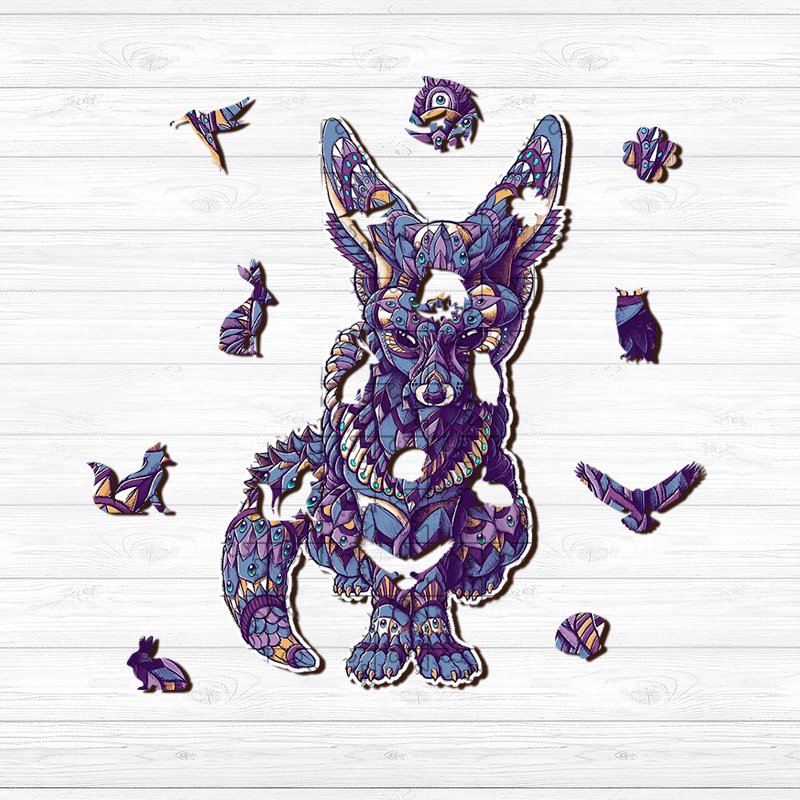 Fox Art Wooden Jigsaw Puzzle - aimpuzzle