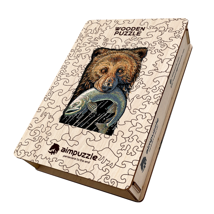 Brown Bear Wooden Jigsaw Puzzle - aimpuzzle