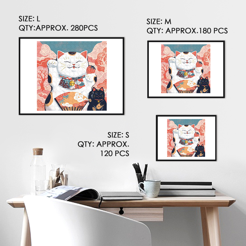 Maneki-neko Wooden Jigsaw Puzzle - aimpuzzle