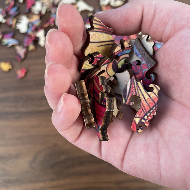 Leaping Unicorn Wooden Jigsaw Puzzle - aimpuzzle