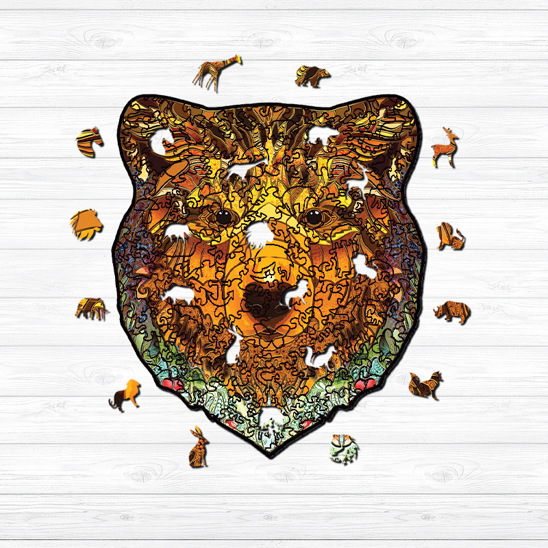 Yellow Bear Wooden Jigsaw Puzzle - aimpuzzle