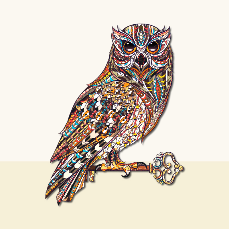Key Owl Wooden Jigsaw Puzzle - aimpuzzle