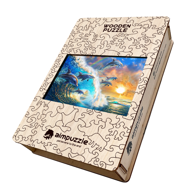 Jumping Dolphin Wooden Jigsaw Puzzle - aimpuzzle