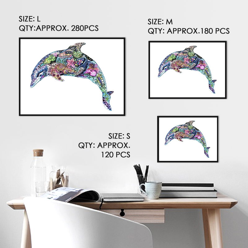 Dolphin Wooden Jigsaw Puzzle - aimpuzzle