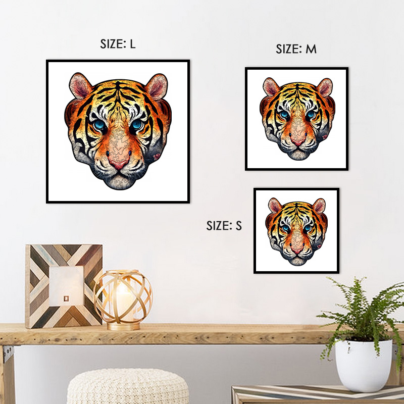 Blazing Tiger Wooden Jigsaw Puzzle - aimpuzzle