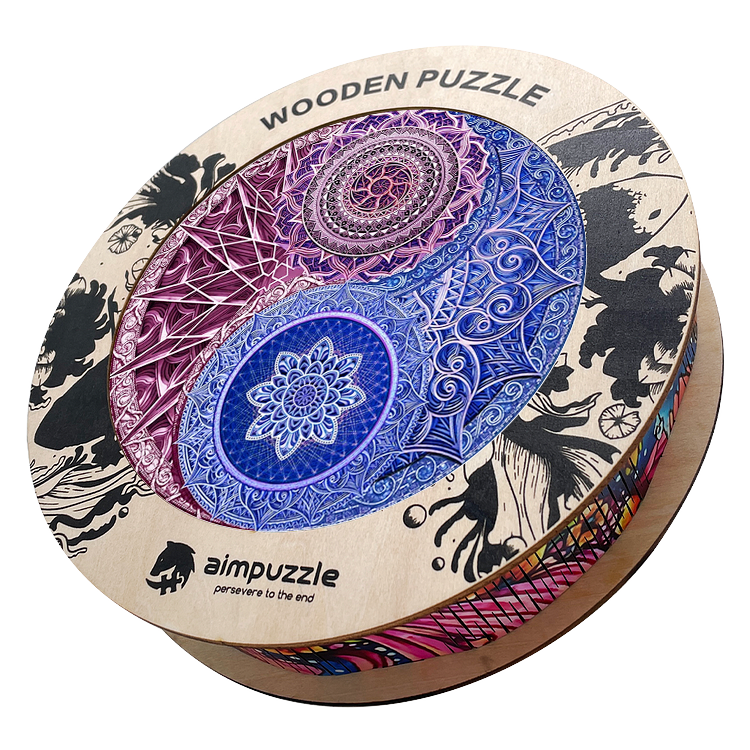 Yin Yang Tai Chi Mandala Wooden Jigsaw Puzzle - aimpuzzle