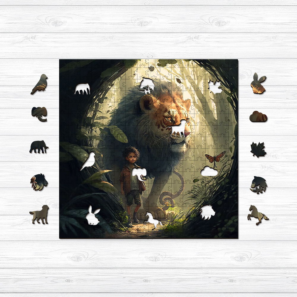The Lions Companion Wooden Jigsaw Puzzle - aimpuzzle