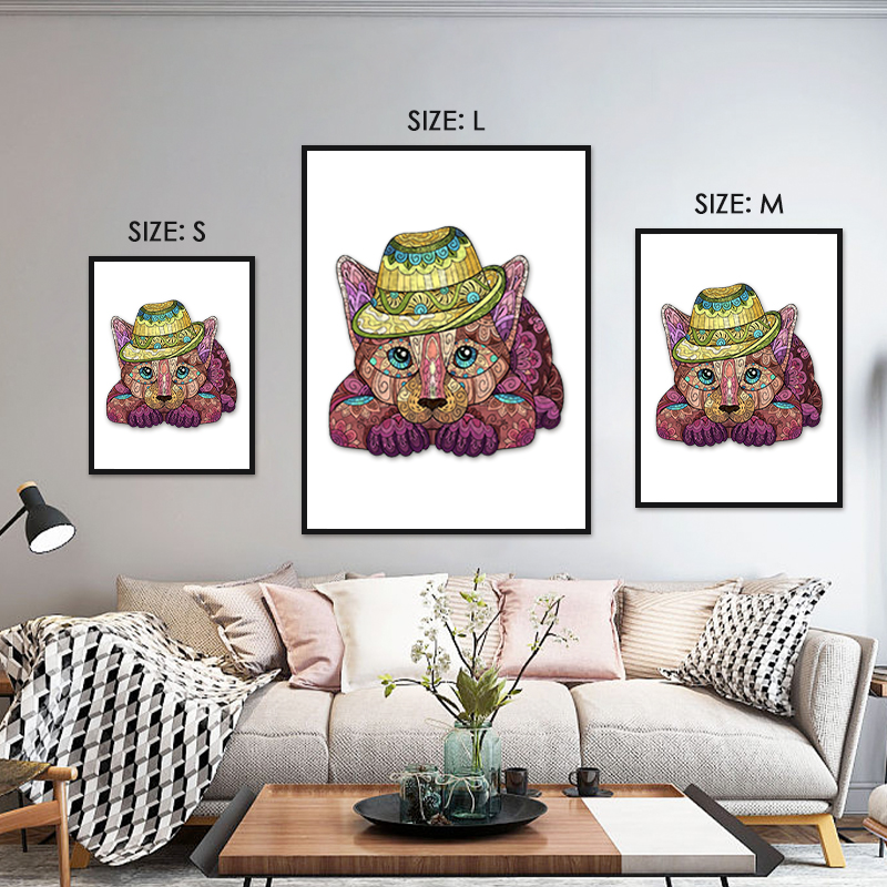 Cat in a Hat Wooden Jigsaw Puzzle - aimpuzzle