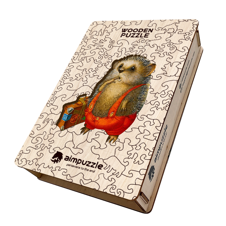 Cute Hedgehog Wooden Jigsaw Puzzle - aimpuzzle