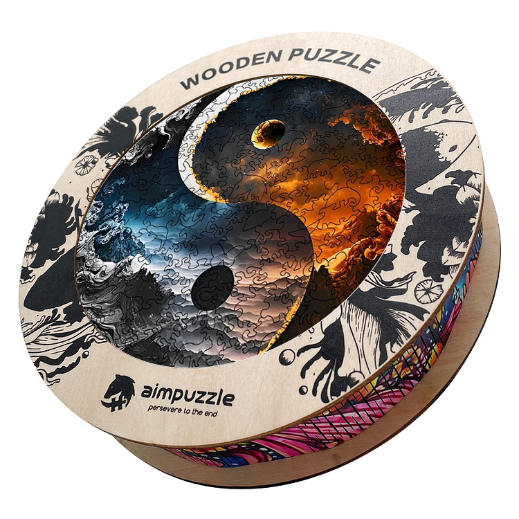 Planet Of Darkness Yin Yang Wooden Jigsaw Puzzle - aimpuzzle