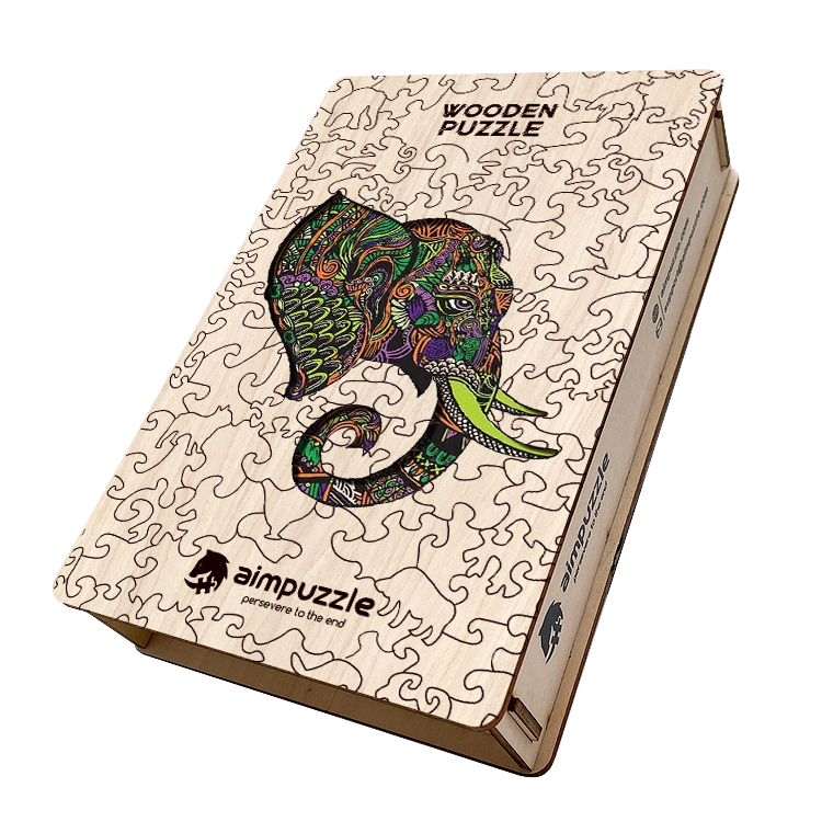 African Elephants Wooden Jigsaw Puzzle - aimpuzzle