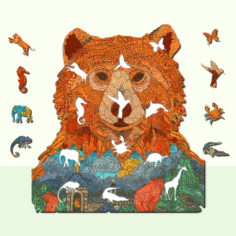 Bear Wooden Jigsaw Puzzle - aimpuzzle