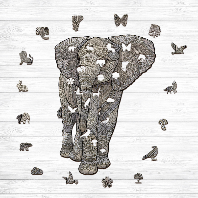 Elephant Wooden Jigsaw Puzzle - aimpuzzle