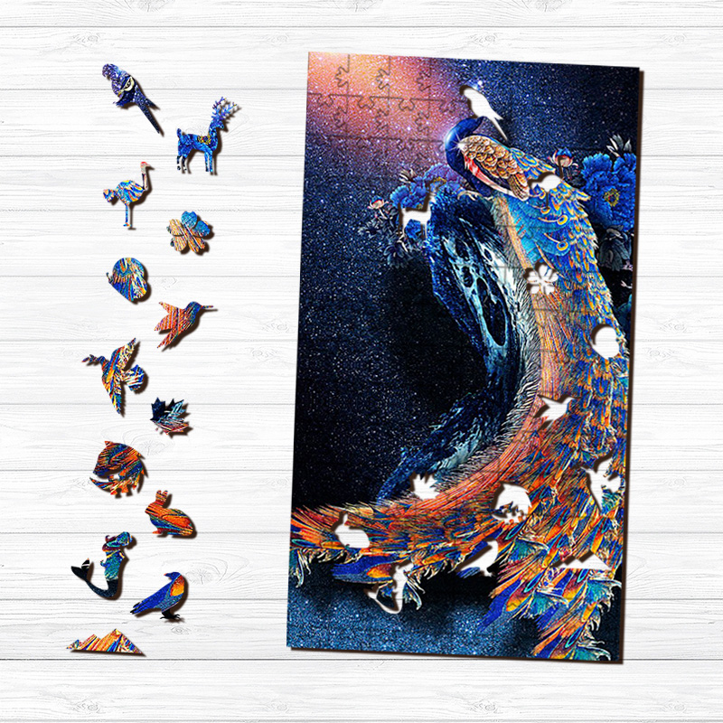 Peacock Wooden Jigsaw Puzzle - aimpuzzle