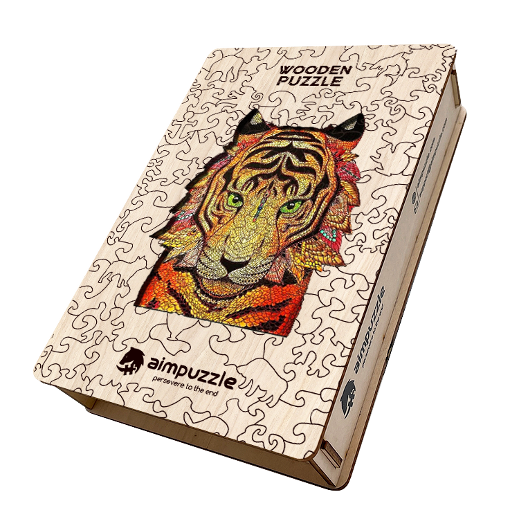 Green Eye Tiger Wooden Jigsaw Puzzle - aimpuzzle
