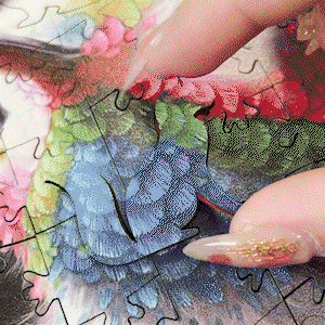 Wondering Blue Tailed Cat Wooden Jigsaw Puzzle - aimpuzzle