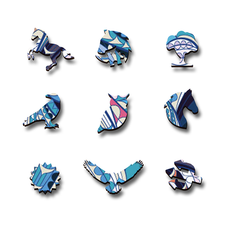 Blue Fox Wooden Jigsaw Puzzle - aimpuzzle