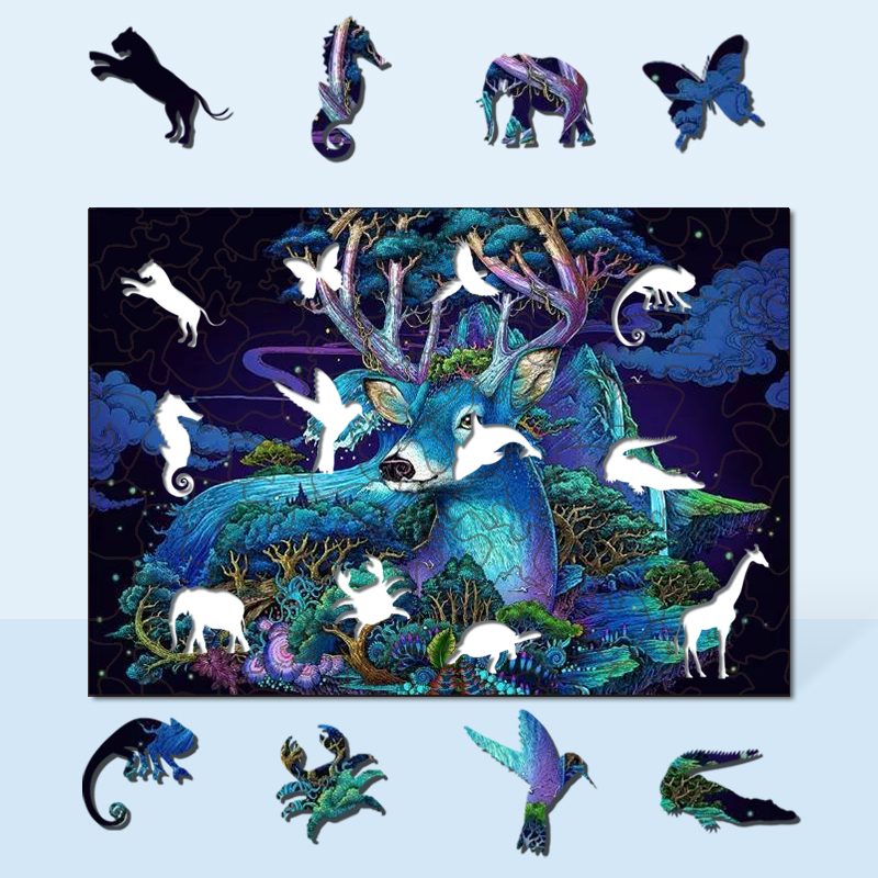 Forest Deer Wooden Jigsaw Puzzle - aimpuzzle