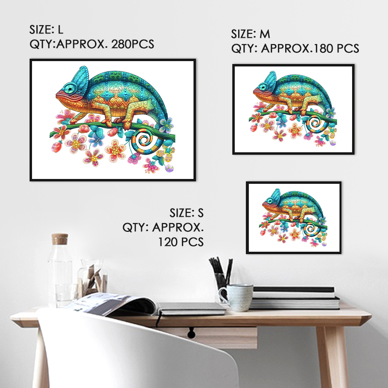 Chameleon Wooden Jigsaw Puzzle - aimpuzzle