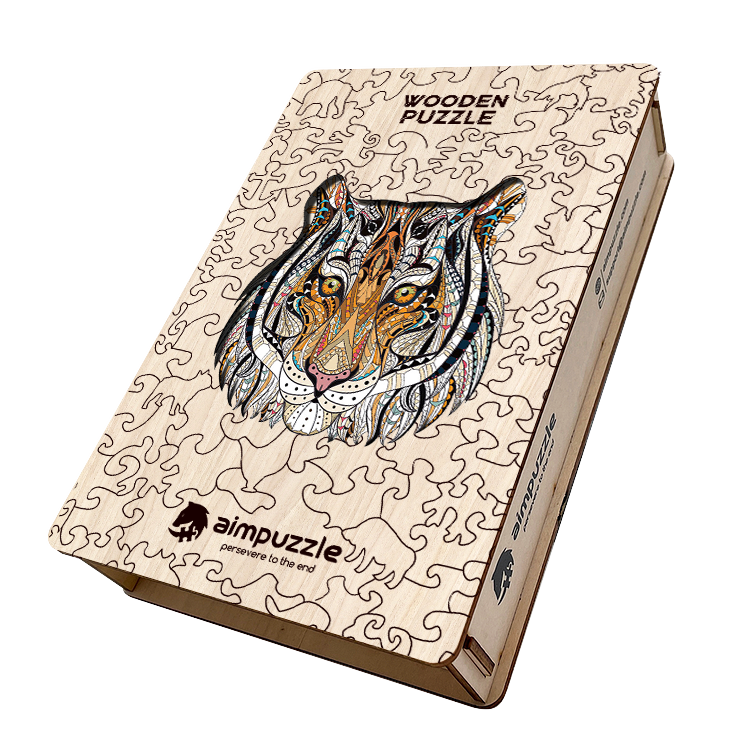 Tiger Head Wooden Jigsaw Puzzle - aimpuzzle