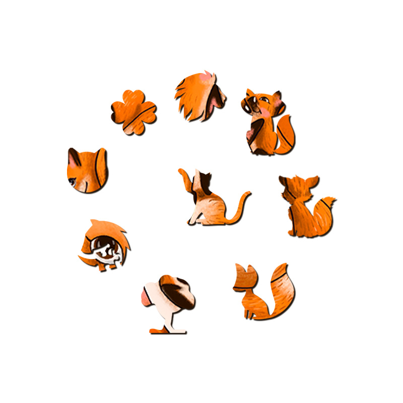 Fox Den Wooden Jigsaw Puzzle - aimpuzzle