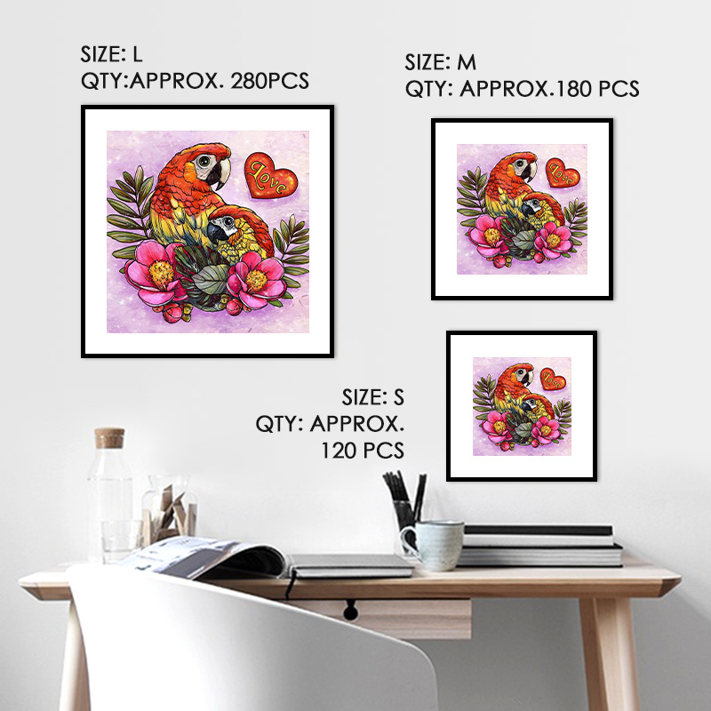 Love Parrot Wooden Jigsaw Puzzle - aimpuzzle