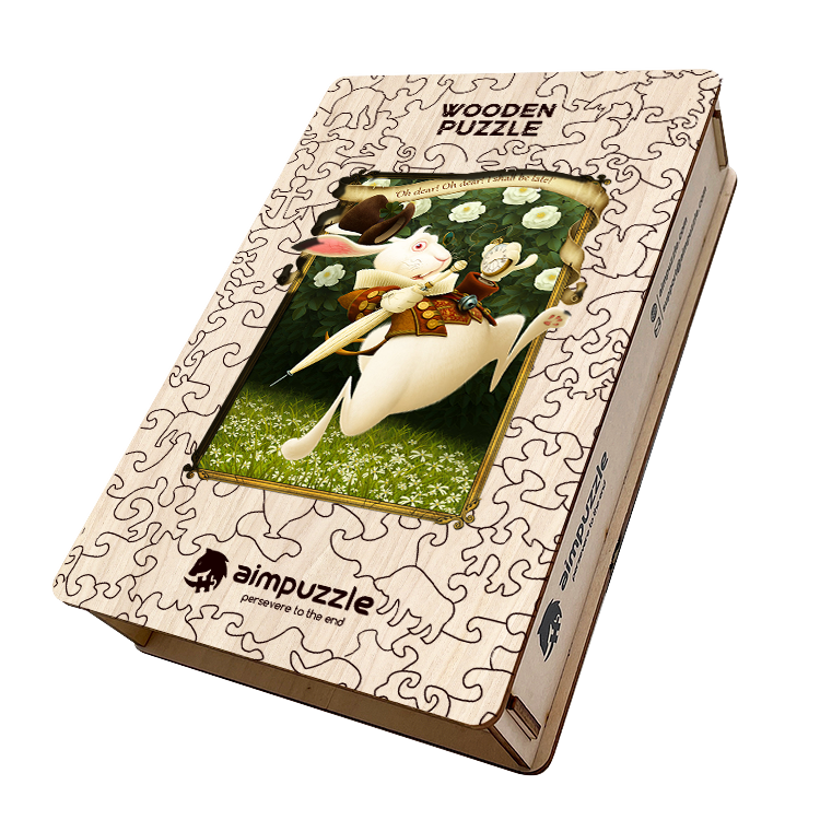 Mr. White Rabbit Wooden Jigsaw Puzzle - aimpuzzle