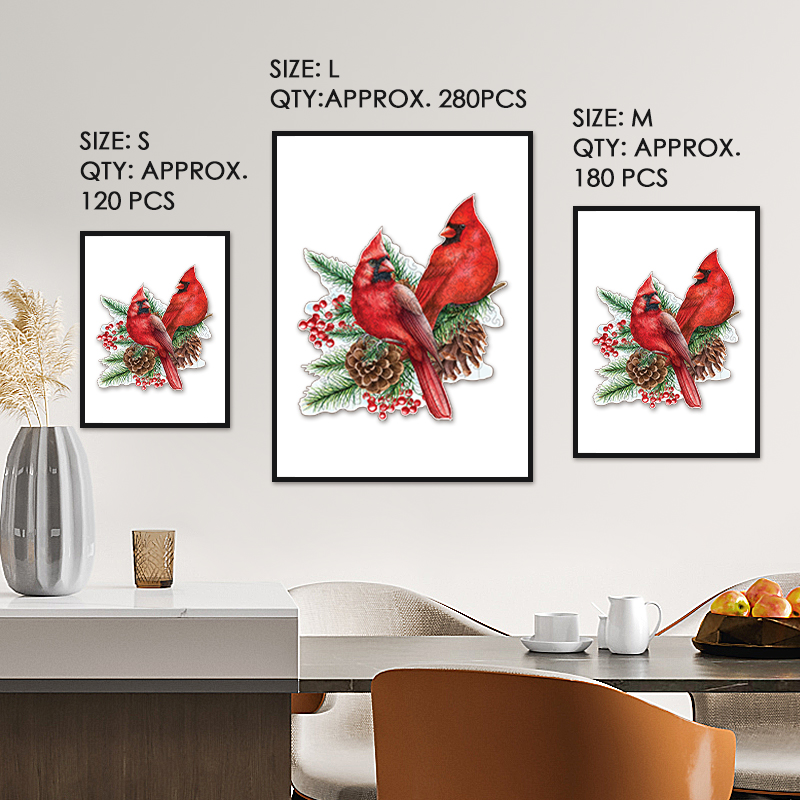 Cardinal Bird Wooden Jigsaw Puzzle - aimpuzzle